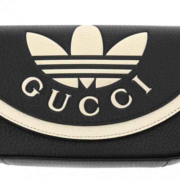 Gucci adidas black white leather shoulder bag - Picture 9 of 9